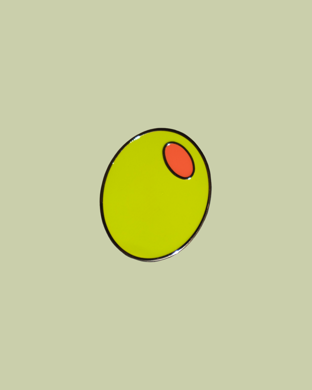 Olive Enamel Pin