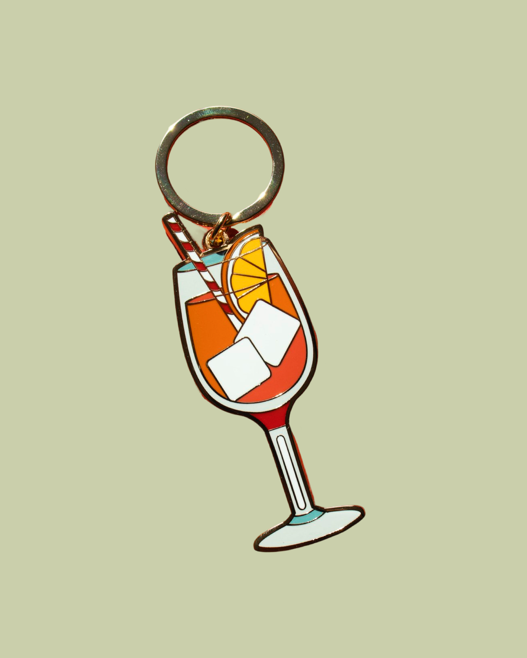 Aperol Spritz Keychain