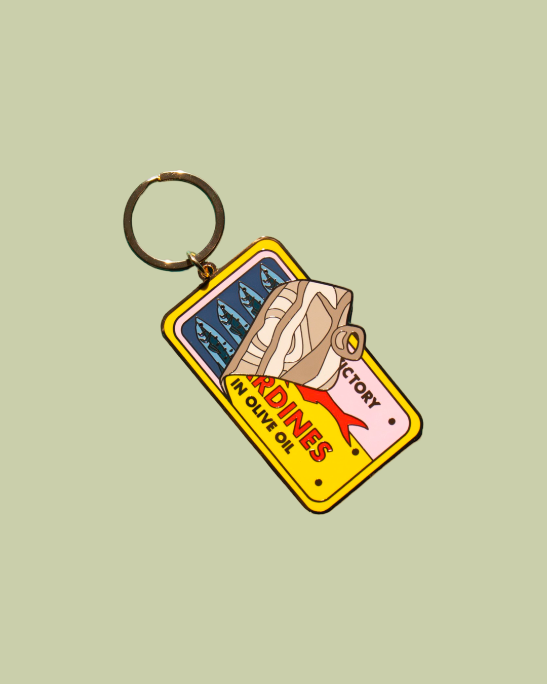 Sardine Tin Keychain