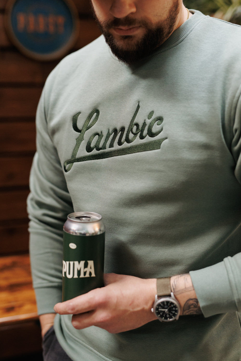 Lambic Crewneck Sweater (Dusty Green)